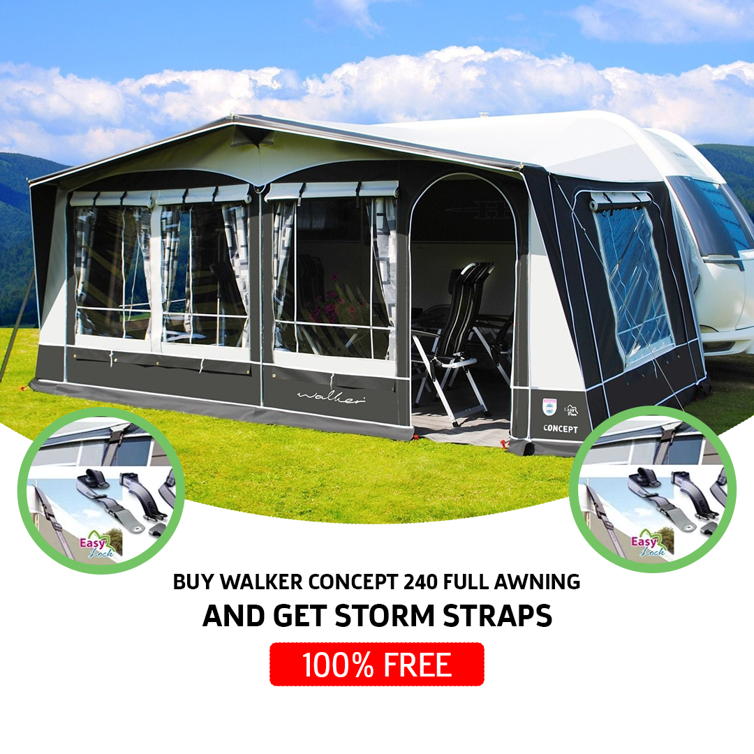 Walker Concept 240 Full Caravan Awning Traditional (2024) + FREE Storm Straps