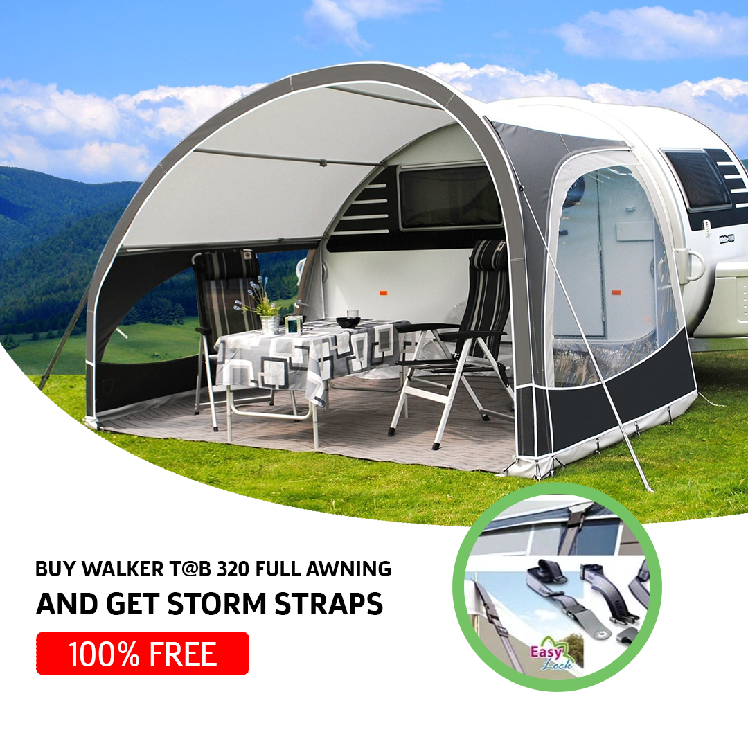 Walker T@B 320 Full Caravan Awning Traditional (2025) + FREE Storm Straps