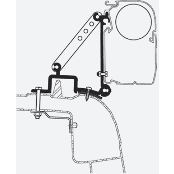 Thule Omnistor Renault Master 1998 2010 Awning Adapter 3 Pcs 302929 Quality Caravan Awnings